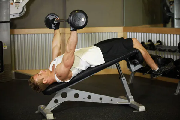 Wide-Grip Decline Barbell Pullover